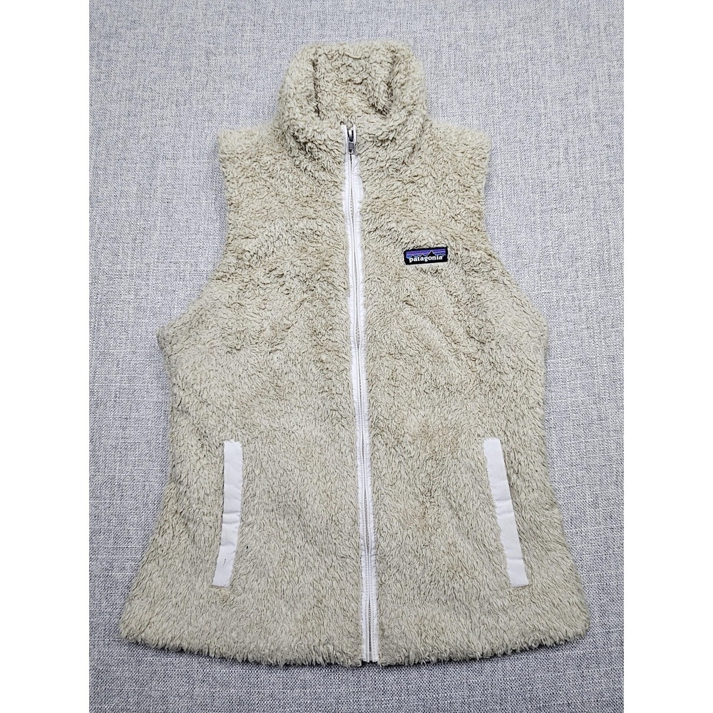 Patagonia Vest Womens Small El Cap Khaki Los Gatos Fleece Full Zip Sherpa